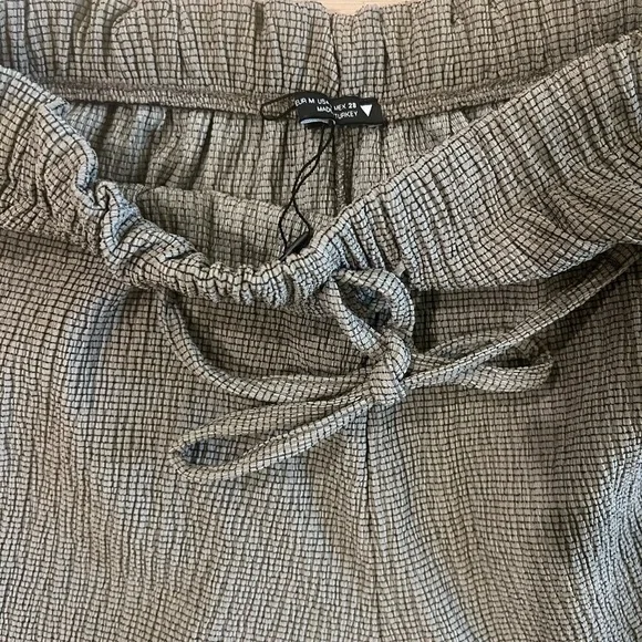 ZARA Women’s brown/grayish Texture  Wide Trouser Size Medium - Picture 14 of 15